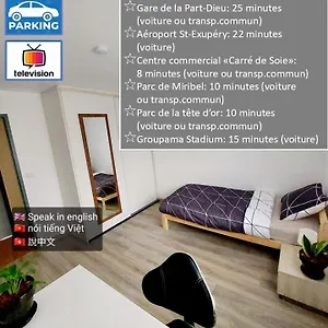 K&n - Maison à Partager Avec D'autres Voyageurs - Privée - Jardin - Balcon , Vaulx-en-Velin France